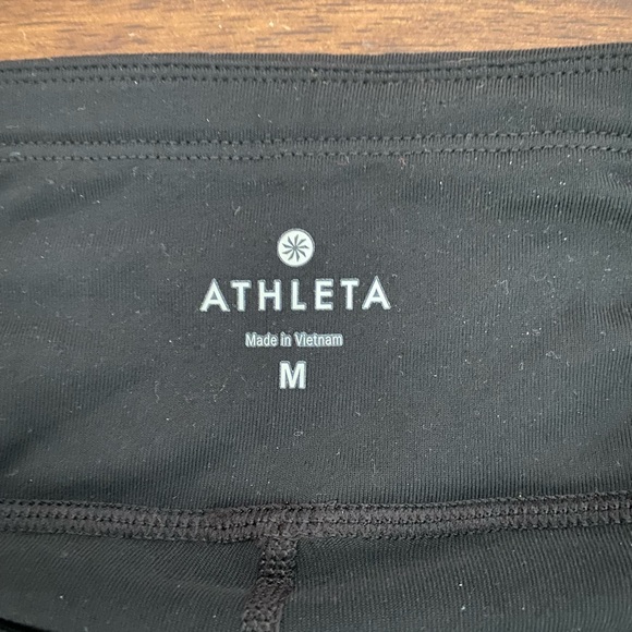 ATHLETA Women’s 2 in 1 Skirt Capri Leggings Tights Black Size Medium Athletic - Picture 3 of 3